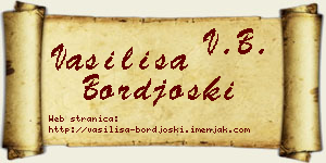 Vasilisa Borđoški vizit kartica